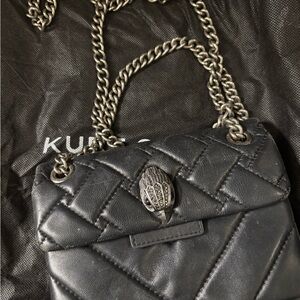 Kurt Geiger Black Quilted Chain Bag